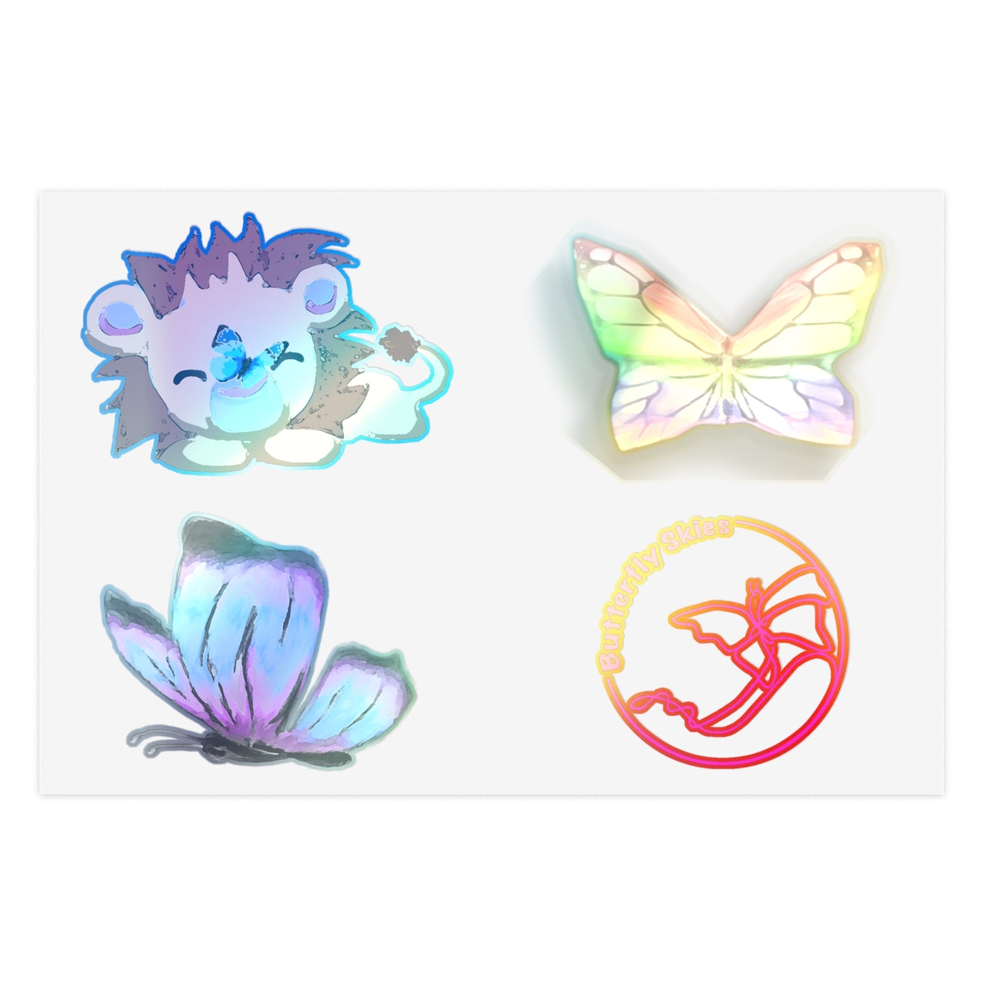 Four Piece Vinyl Sticker Sheet