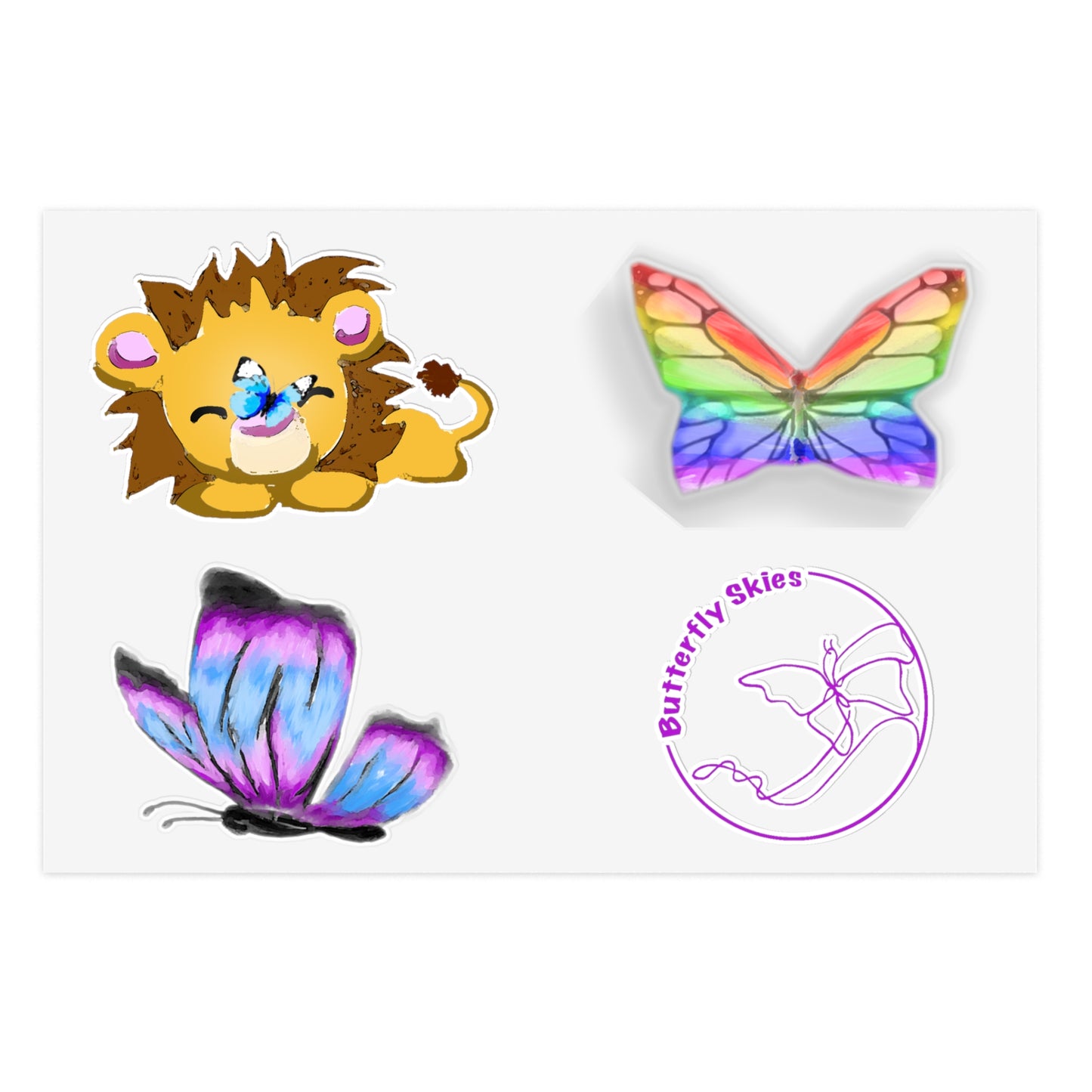 Four Piece Vinyl Sticker Sheet